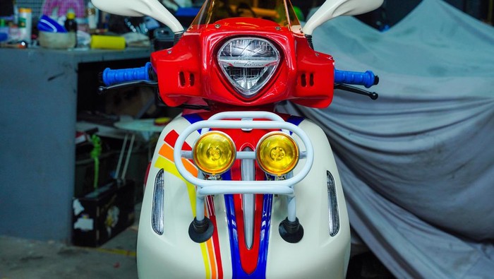 Modifikasi Yamaha Grand Filano: Gaya Vintage-Rally Keren!