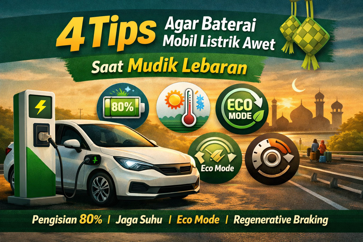 tips baterai mobil listrik awet saat mudik