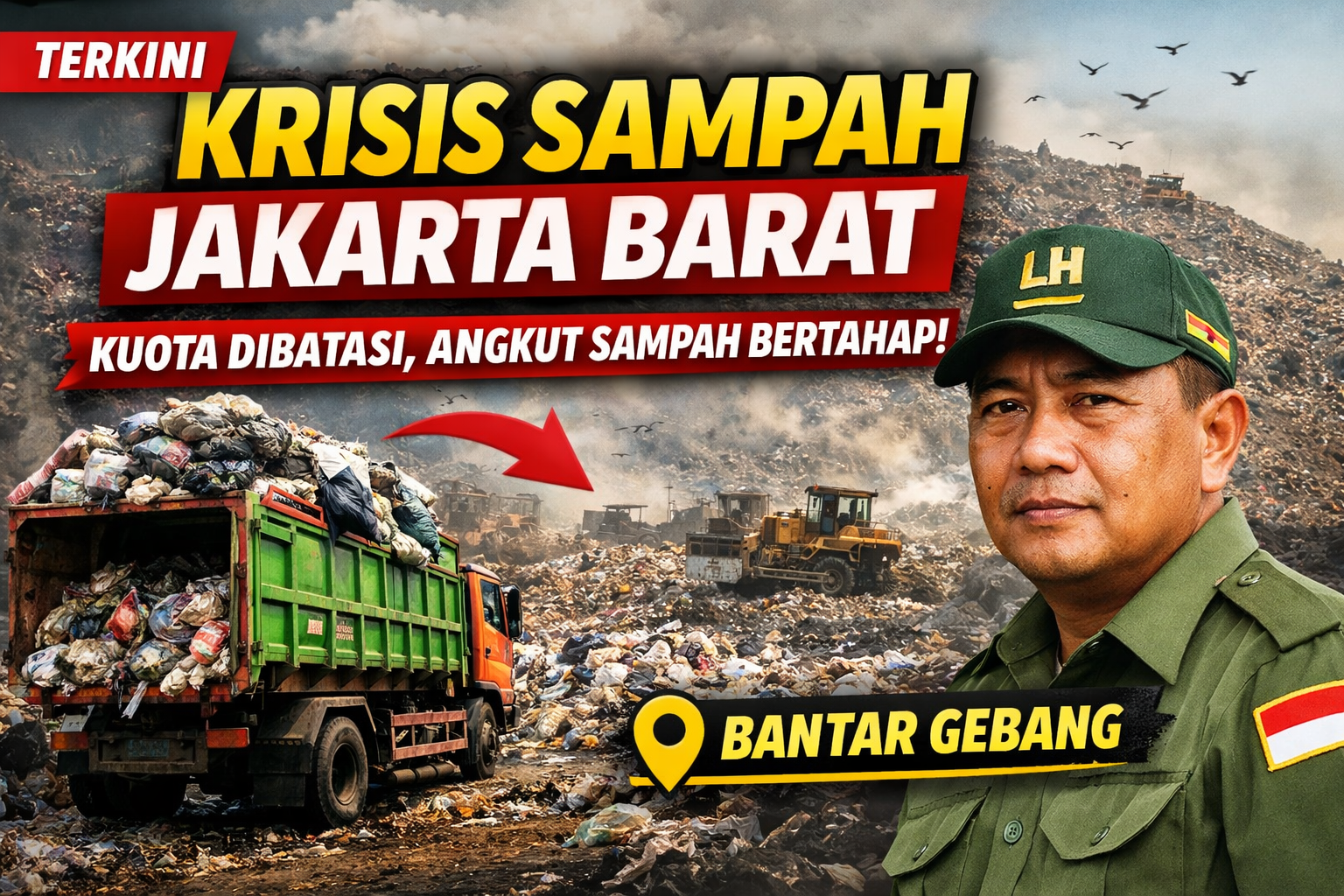 Kuota Pembuangan Berkurang, Jakbar Terapkan Sistem Angkut Sampah Bertahap ke Bantar Gebang