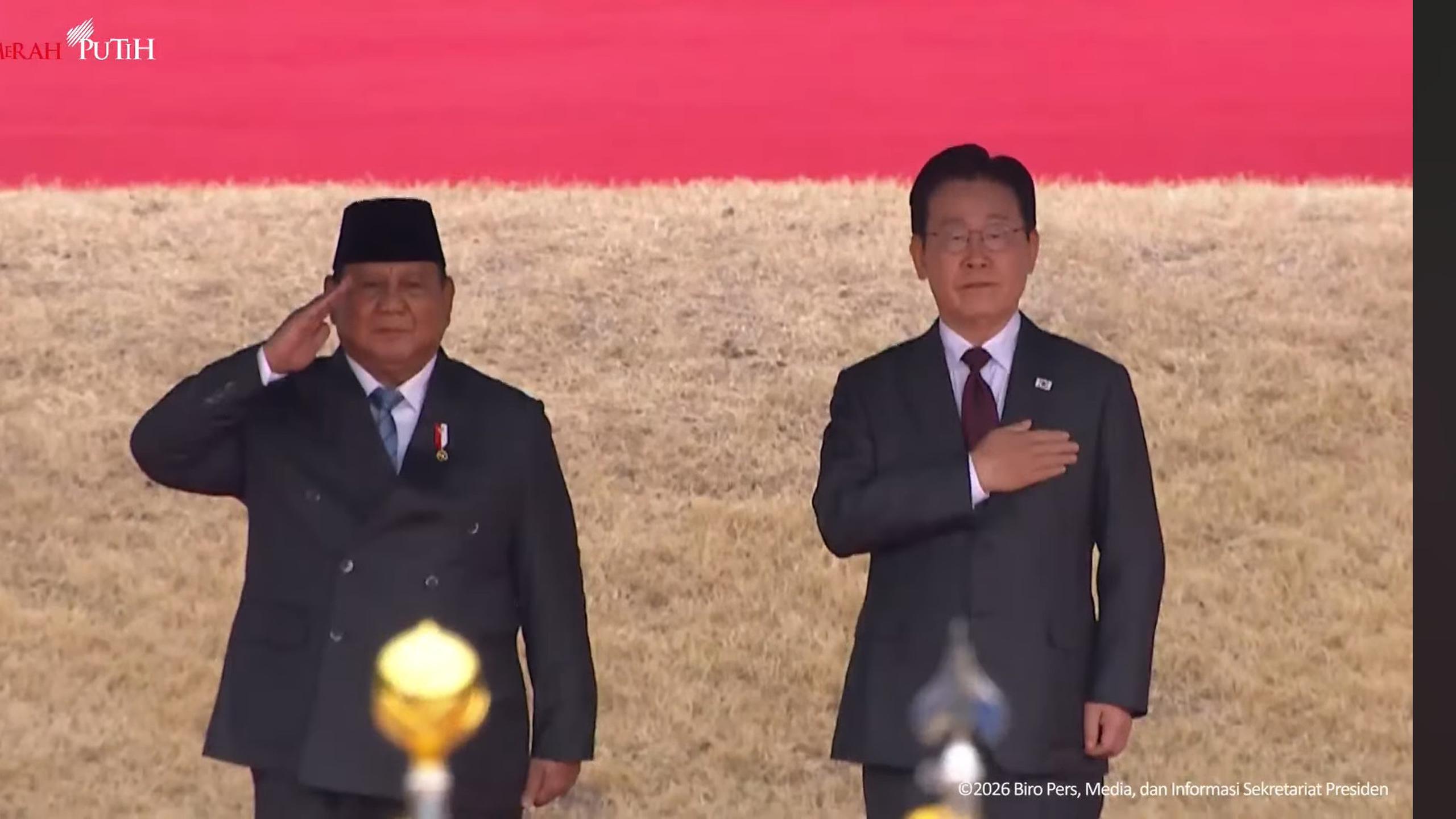 Prabowo Bertemu Presiden Korea Selatan di Blue House, Jalani Upacara Kenegaraan